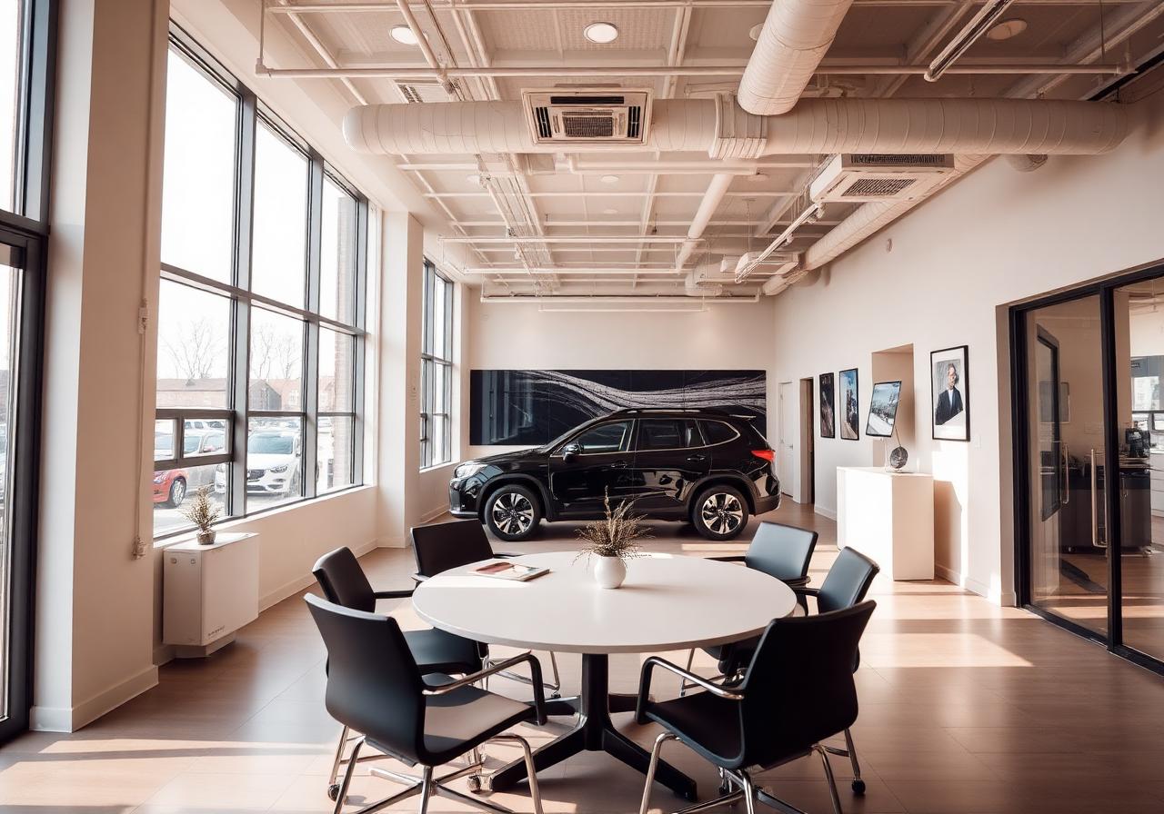 Inside the Moduron Menai Motors office